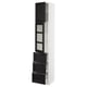 SEKTION / MAXIMERA Gabinete alto+prta vdr/3 cjn/1 prta, blanco/Lerhyttan teñido en negro, 15x15x80 "