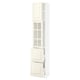 SEKTION / MAXIMERA Gabinete alto+prta vidrio/2cjn/1pt, blanco/Bodbyn color hueso, 15x15x80 "