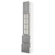 SEKTION / MAXIMERA Gabinete alto+prta vidrio/2cjn/1pt, blanco/Bodbyn gris, 15x15x90 "