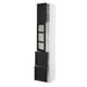 SEKTION / MAXIMERA Gabinete alto+prta vidrio/2cjn/1pt, blanco/Lerhyttan teñido en negro, 15x15x80 "