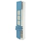 SEKTION / MAXIMERA Gabinete alto+pt vidrio/2 cjn/2 pt, blanco/Lerhyttan azul, 18x15x90 "