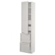 SEKTION / MAXIMERA Gabinete alto+puerta/2 frentes/4 cj, blanco/Lerhyttan gris claro, 18x15x80 "