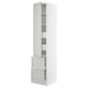 SEKTION / MAXIMERA Gabinete alto+puerta/2 frentes/4 cj, blanco/Lerhyttan gris claro, 18x24x90 "