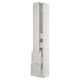 SEKTION / MAXIMERA Gabinete alto+puerta/2 frentes/4 cj, blanco/Lerhyttan gris claro, 15x15x90 "