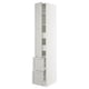 SEKTION / MAXIMERA Gabinete alto+puerta/2 frentes/4 cj, blanco/Lerhyttan gris claro, 15x24x90 "