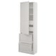 SEKTION / MAXIMERA Gabinete alto+puerta/2 frentes/4 cj, blanco/Lerhyttan gris claro, 24x15x80 "