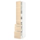 SEKTION / MAXIMERA Gabinete alto+puerta/3 frnt/5 cjn, blanco/Askersund efecto de fresno claro, 15x24x80 "