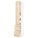SEKTION / MAXIMERA Gabinete alto+puerta/3 frnt/5 cjn, blanco/Askersund efecto de fresno claro, 15x24x90 "