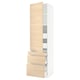 SEKTION / MAXIMERA Gabinete alto+puerta/3 frnt/5 cjn, blanco/Askersund efecto de fresno claro, 24x24x90 "