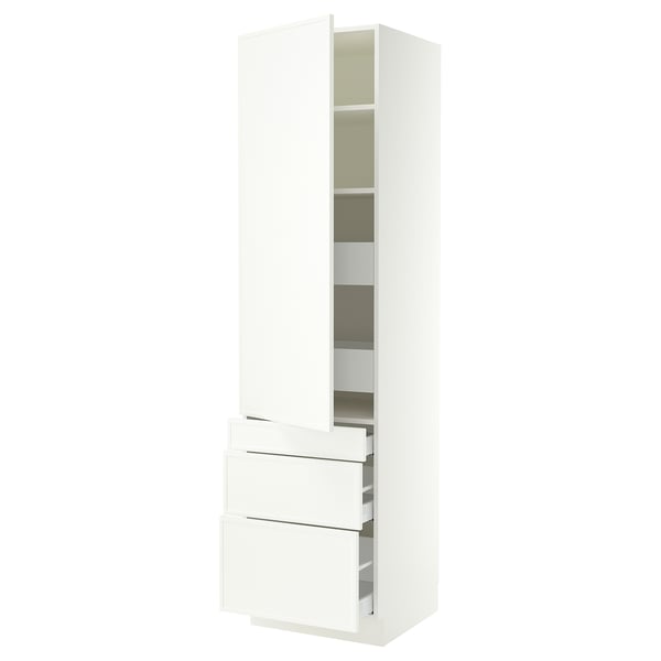 SEKTION / MAXIMERA Gabinete alto+puerta/3 frnt/5 cjn, blanco/Aspudden blanco mate, 24x24x90 "