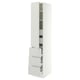 SEKTION / MAXIMERA Gabinete alto+puerta/3 frnt/5 cjn, blanco/Aspudden gris claro, 15x24x80 "