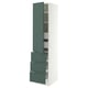 SEKTION / MAXIMERA Gabinete alto+puerta/3 frnt/5 cjn, blanco/Aspudden gris verdoso oscuro, 18x24x80 "