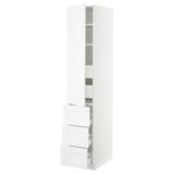SEKTION / MAXIMERA Gabinete alto+puerta/3 frnt/5 cjn, blanco/Axstad blanco mate, 15x24x80 "