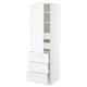 SEKTION / MAXIMERA Gabinete alto+puerta/3 frnt/5 cjn, blanco/Axstad blanco mate, 24x24x80 "