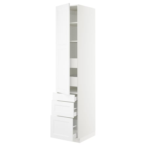 SEKTION / MAXIMERA Gabinete alto+puerta/3 frnt/5 cjn, blanco/Axstad blanco mate, 18x24x90 "