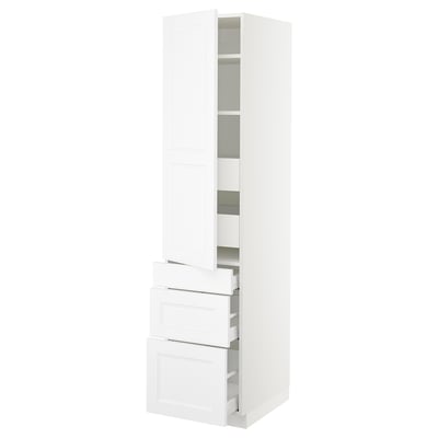 SEKTION / MAXIMERA Gabinete alto+puerta/3 frnt/5 cjn, blanco/Axstad blanco mate, 18x24x80 "