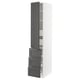 SEKTION / MAXIMERA Gabinete alto+puerta/3 frnt/5 cjn, blanco/Axstad gris oscuro, 15x24x80 "