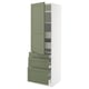 SEKTION / MAXIMERA Gabinete alto+puerta/3 frnt/5 cjn, blanco/Axstad gris-verde, 24x24x80 "