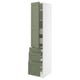 SEKTION / MAXIMERA Gabinete alto+puerta/3 frnt/5 cjn, blanco/Axstad gris-verde, 15x24x80 "