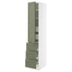 SEKTION / MAXIMERA Gabinete alto+puerta/3 frnt/5 cjn, blanco/Axstad gris-verde, 15x24x80 "