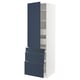 SEKTION / MAXIMERA Gabinete alto+puerta/3 frnt/5 cjn, blanco Axstad/mate azul, 24x24x80 "