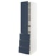 SEKTION / MAXIMERA Gabinete alto+puerta/3 frnt/5 cjn, blanco Axstad/mate azul, 18x24x80 "