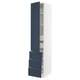 SEKTION / MAXIMERA Gabinete alto+puerta/3 frnt/5 cjn, blanco Axstad/mate azul, 18x24x90 "