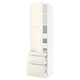 SEKTION / MAXIMERA Gabinete alto+puerta/3 frnt/5 cjn, blanco/Bodbyn color hueso, 24x24x90 "