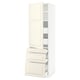 SEKTION / MAXIMERA Gabinete alto+puerta/3 frnt/5 cjn, blanco/Bodbyn color hueso, 24x24x80 "