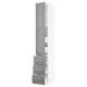SEKTION / MAXIMERA Gabinete alto+puerta/3 frnt/5 cjn, blanco/Bodbyn gris, 15x24x90 "