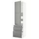 SEKTION / MAXIMERA Gabinete alto+puerta/3 frnt/5 cjn, blanco/Bodbyn gris, 24x24x90 "