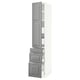 SEKTION / MAXIMERA Gabinete alto+puerta/3 frnt/5 cjn, blanco/Bodbyn gris, 15x24x80 "