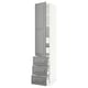SEKTION / MAXIMERA Gabinete alto+puerta/3 frnt/5 cjn, blanco/Bodbyn gris, 18x24x90 "