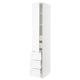 SEKTION / MAXIMERA Gabinete alto+puerta/3 frnt/5 cjn, blanco Enköping/blanco efecto madera, 15x24x90 "