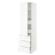 SEKTION / MAXIMERA Gabinete alto+puerta/3 frnt/5 cjn, blanco Enköping/blanco efecto madera, 24x24x90 "