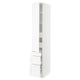 SEKTION / MAXIMERA Gabinete alto+puerta/3 frnt/5 cjn, blanco Enköping/blanco efecto madera, 15x24x90 "