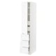 SEKTION / MAXIMERA Gabinete alto+puerta/3 frnt/5 cjn, blanco Enköping/blanco efecto madera, 15x24x80 "