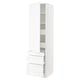 SEKTION / MAXIMERA Gabinete alto+puerta/3 frnt/5 cjn, blanco Enköping/blanco efecto madera, 24x24x90 "