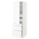 SEKTION / MAXIMERA Gabinete alto+puerta/3 frnt/5 cjn, blanco Enköping/blanco efecto madera, 24x24x80 "