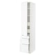 SEKTION / MAXIMERA Gabinete alto+puerta/3 frnt/5 cjn, blanco Enköping/blanco efecto madera, 18x24x90 "