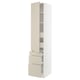 SEKTION / MAXIMERA Gabinete alto+puerta/3 frnt/5 cjn, blanco/Havstorp beige, 18x24x90 "