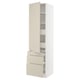 SEKTION / MAXIMERA Gabinete alto+puerta/3 frnt/5 cjn, blanco/Havstorp beige, 24x24x90 "