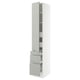 SEKTION / MAXIMERA Gabinete alto+puerta/3 frnt/5 cjn, blanco/Havstorp gris claro, 15x24x90 "