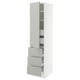 SEKTION / MAXIMERA Gabinete alto+puerta/3 frnt/5 cjn, blanco/Havstorp gris claro, 18x24x80 "