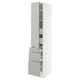 SEKTION / MAXIMERA Gabinete alto+puerta/3 frnt/5 cjn, blanco/Havstorp gris claro, 15x24x80 "