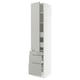 SEKTION / MAXIMERA Gabinete alto+puerta/3 frnt/5 cjn, blanco/Havstorp gris claro, 18x24x90 "