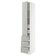 SEKTION / MAXIMERA Gabinete alto+puerta/3 frnt/5 cjn, blanco/Havstorp gris claro, 15x24x90 "