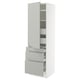 SEKTION / MAXIMERA Gabinete alto+puerta/3 frnt/5 cjn, blanco/Havstorp gris claro, 24x24x80 "