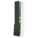 SEKTION / MAXIMERA Gabinete alto+puerta/3 frnt/5 cjn, blanco/Havstorp verde oscuro, 18x24x90 "