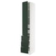 SEKTION / MAXIMERA Gabinete alto+puerta/3 frnt/5 cjn, blanco/Havstorp verde oscuro, 15x24x90 "